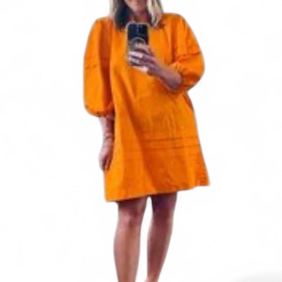 Maude Vivante Orange Thea Dress – Size Small 🐯🏈🧡 - Picture 3 of 9